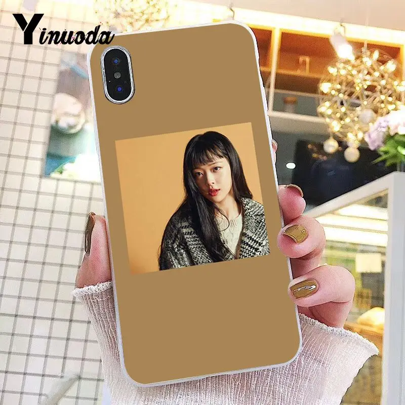Yinuoda корейский женский Звездный Sulli DIY окрашенный чехол для телефона iPhone 8 7 6 6S Plus X