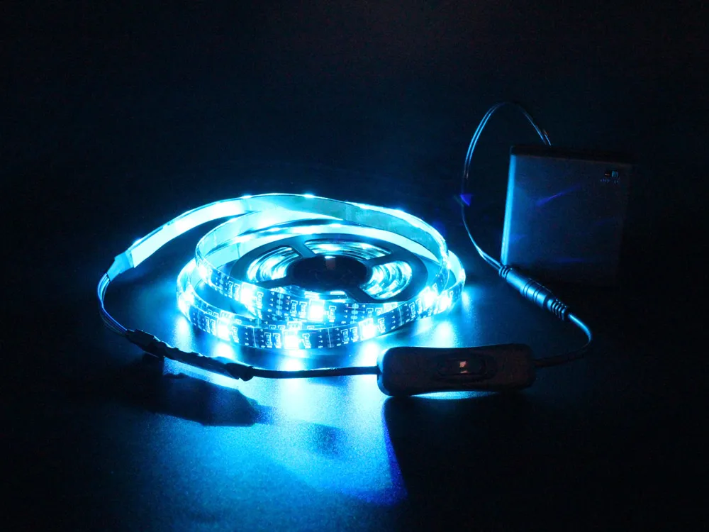Светодиодная лента на батарейках 5050 RGB 2835 теплый холодный белый 1 м 2 м 3 м 4 м 5 м 5 в 6 в на батарейках светодиодный водонепроницаемая лента