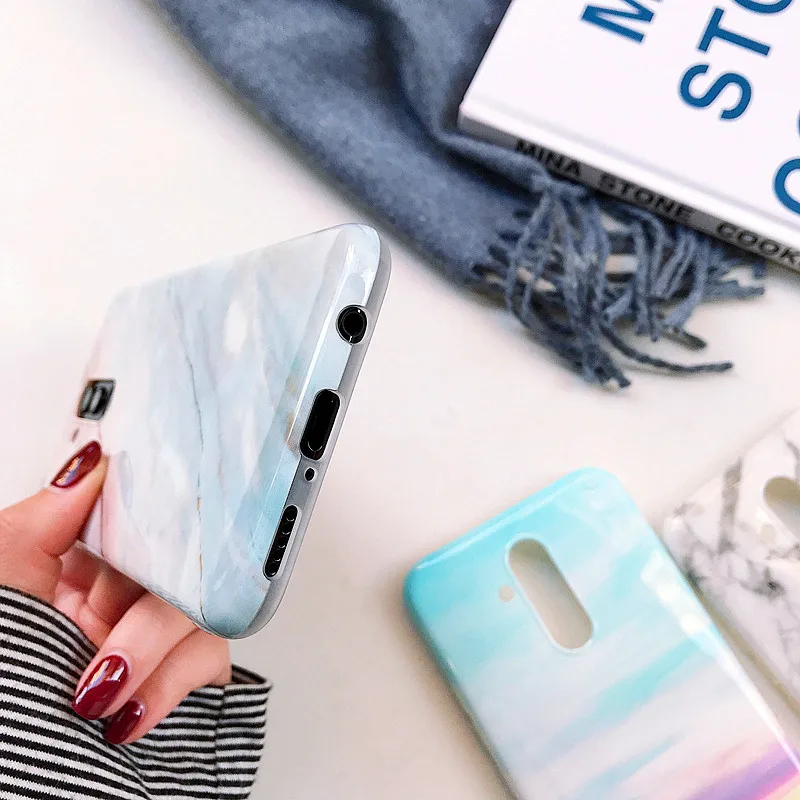 Модный силиконовый мраморный чехол для huawei mate 20 Pro Lite P20 P30 Coque Nova 3e 3i мягкий из ТПУ