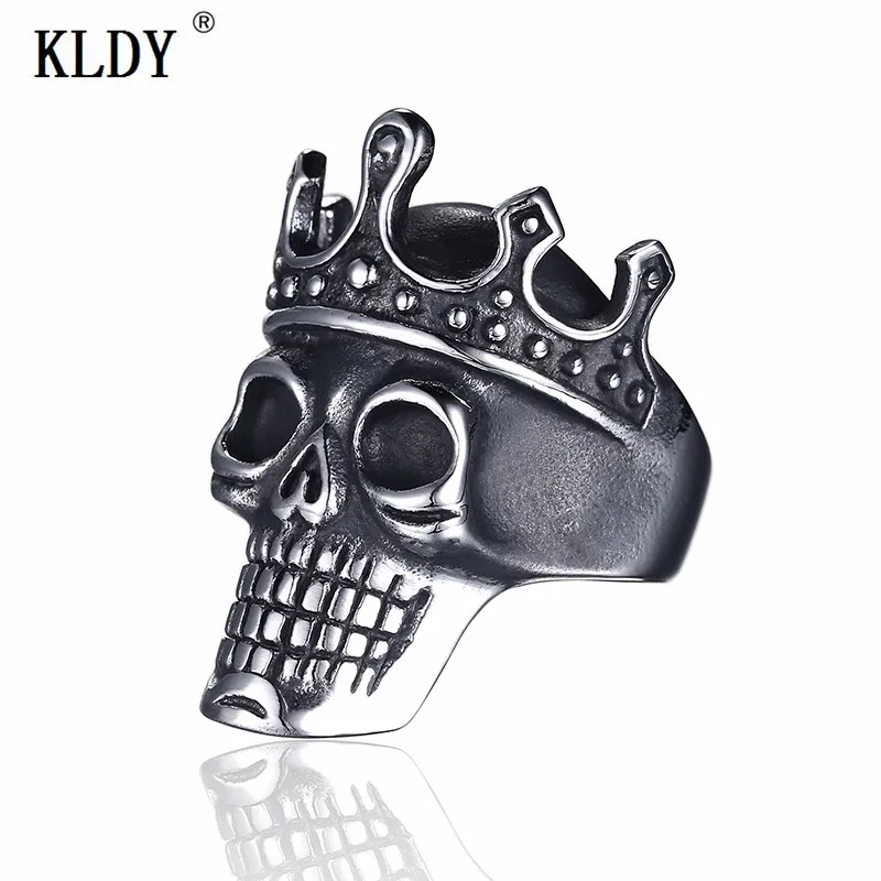 Кольцо KLDY Crown в стиле ретро мужское кольцо с черепом индивидуальная из