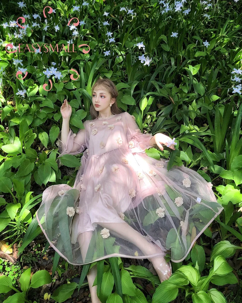 EASYSMALL женское платье модное праздничное розовое сказочное стильное