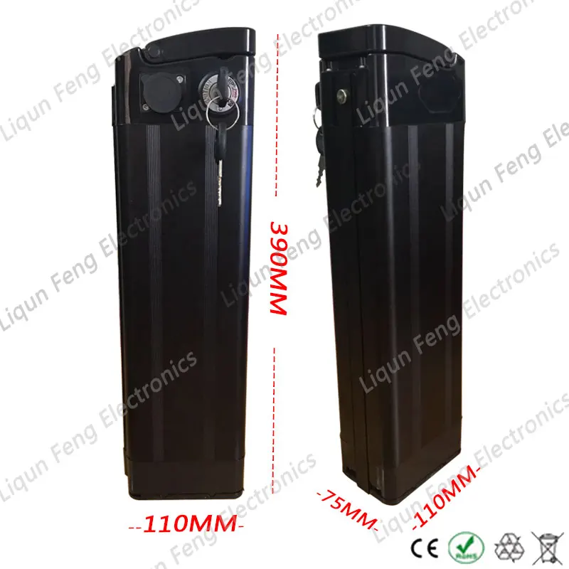 500W 36V 11AH Electric Bicycle Battery Silver Fish Case Bike Lithium ion with 2A Charger | Спорт и развлечения