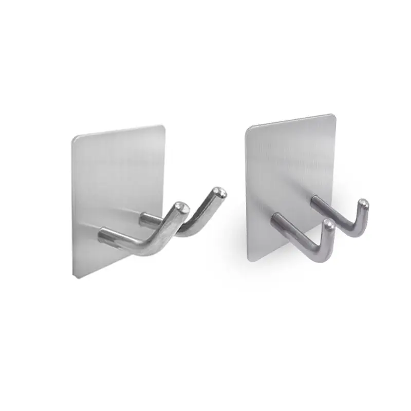 Вилка держатель для бритвы самоклеющийся крюк настенная вешалка нержавеющая