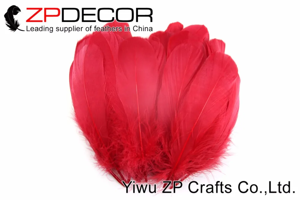 ZPDECOR Feather Factory Direct 200pcs/lot Fluffy Red Goose Coquille Loose Feathers Wholesale Bulk DIY Handmade | Дом и сад