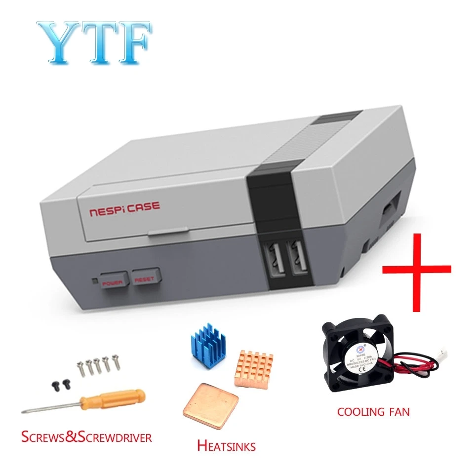 Высокое качество Мини NES NESPI чехол Retroflag чехол с охлаждающим вентилятором предназначен для Raspberry Pi 3/2/B