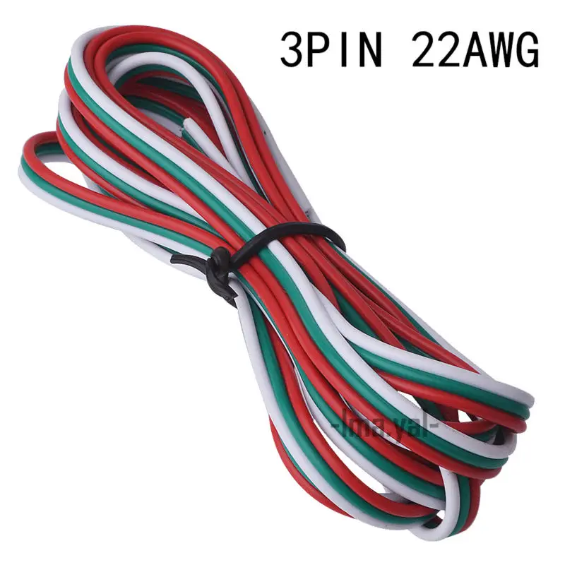 20 м/5 м/10 м 2pin провод 3pin 4Pin 5pin удлинитель провода 22 awg RGB + белый Соединительный