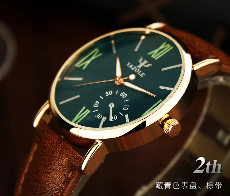 

New Mens Quartz Watch Fashion YAZOLE watches student leisure men watches business luminous Roman design watch relogio masculino