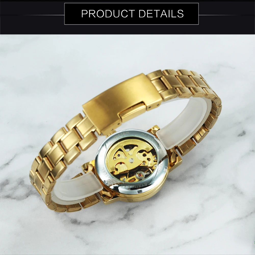 Часы-скелетоны WINNER женские механические брендовые Роскошные элегантные