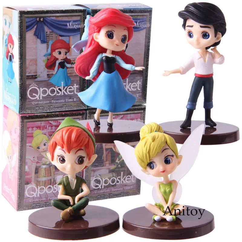 Q Posket QPosket Petit Fantastic Time II маленькая Русалочка Ариэль принц Eric Питер Пэн Тинкербелл фигурка игрушки 4 шт./компл