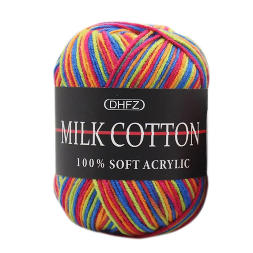 NO.16 50g/Ball Colorful 3 ply Yarn Handmade DIY Scarf Pillow Blanket Knitting Crochet Soft Milk Cotton Yarn Hand Knitting Supplies - Цвет: NO.16