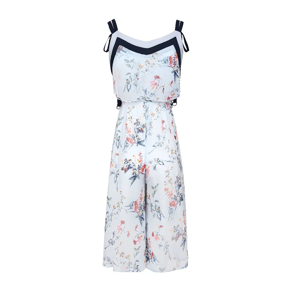 TEAEGG Дамский Летний шифоновый комбинезон tuta donna elegante lunga Модный милый с широкими