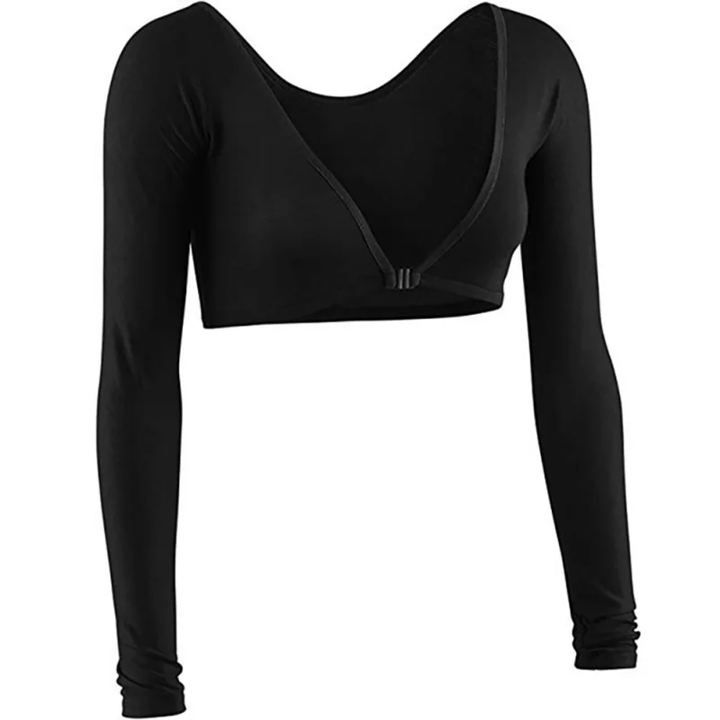 Черный Women Arm Sleeve Shapewear Sexy V Neck Crop Tops Slimming Control Arm Trainer Body Shaper - Цвет: Черный