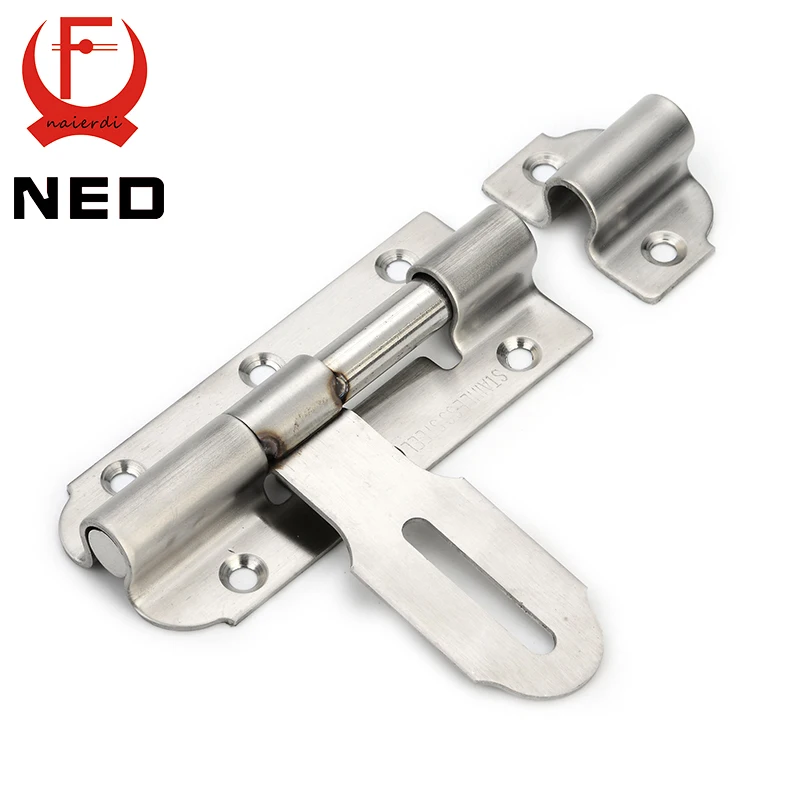 NED-5111 304 дверной болт из нержавеющей стали Защитный Рычаг фиксатор 4 дюйма