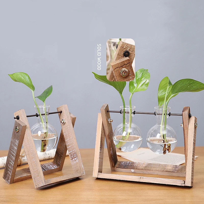 European Household Decor Glass Transparent Vase Wall Hanged ZAKKA Style Micro-landscape Creative Hydroponic Bottls | Дом и сад