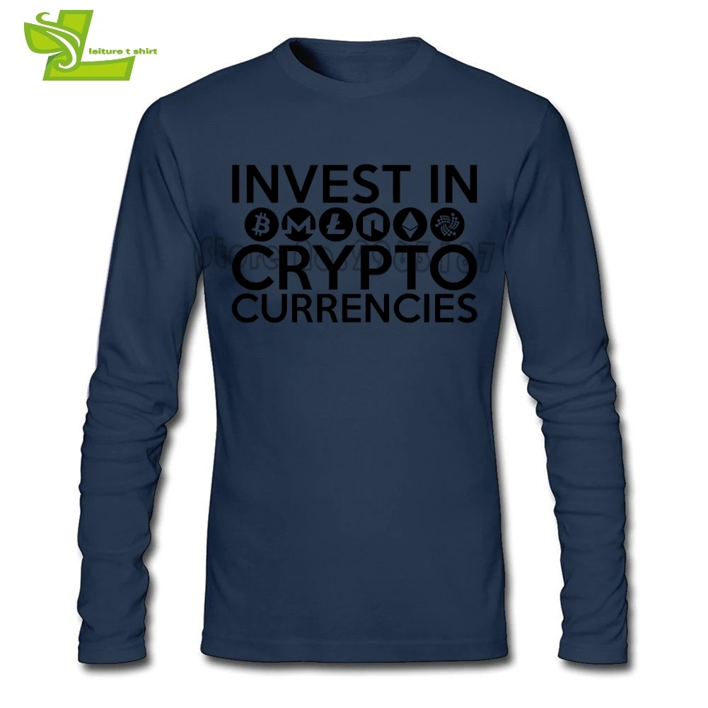 Инвестируйте в криптовалюты эфириум Litecoin Monero Bitcoin Zcash футболка мужская с длинным
