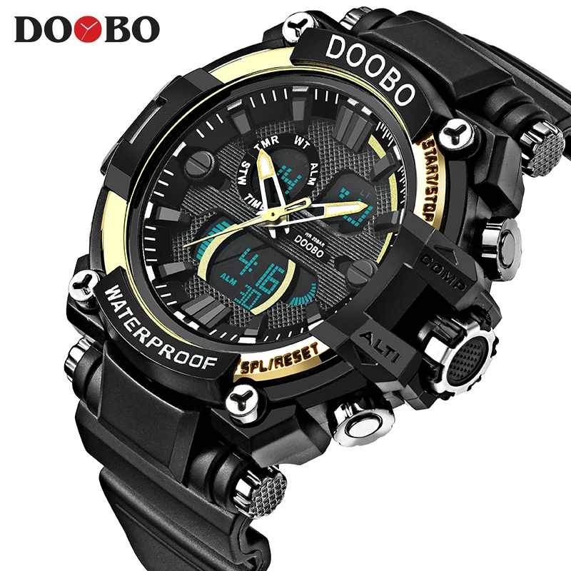 Модные цифровые часы DOOBO G Style мужские спортивные армейские военные наручные Erkek