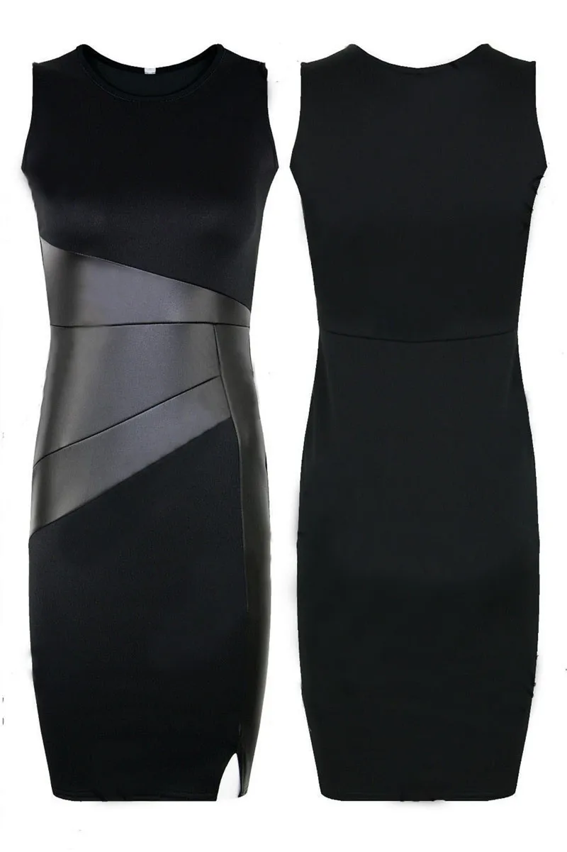 Лиза colly цвета блоки платья кожа Vestido неформальная Slim Fit халат сексуальный