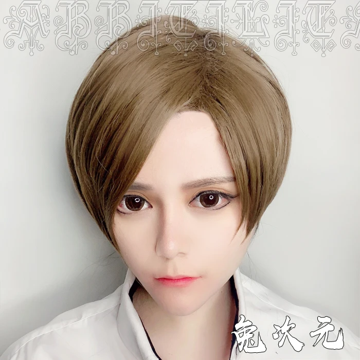 Короткий коричневый смешанный парик Леона Скотта Кеннеди Ada Wong черного цвета Cos