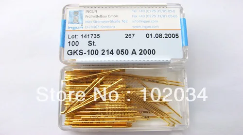 100PCS/LOT INGUN GKS-100-214-050 GKS-100 214 050 A 2000 Spring Test Probe Pogo Pin made in Taiwan