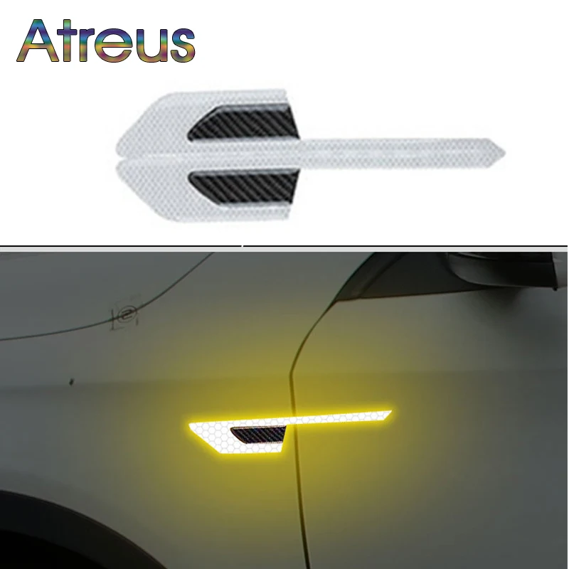 

Atreus Car side carbon fiber reflective stickers For Mercedes Benz W203 W204 W211 Volvo S60 XC90 XC60 S80 V40 Subaru Forester XV