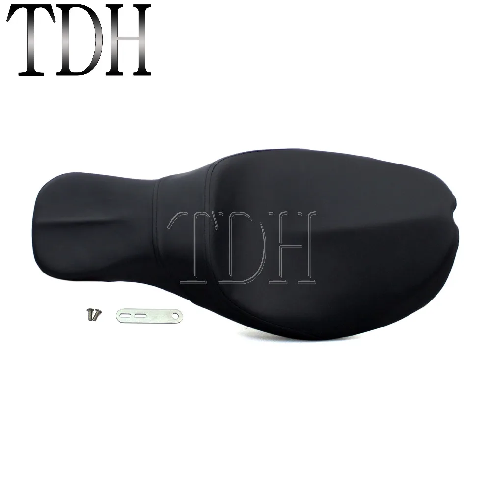Black Motorcycle 2 Up Passenger Seat Stretched Cushion Covers For Harley Touring Electra Glide Road King Street Glide|Накладки и