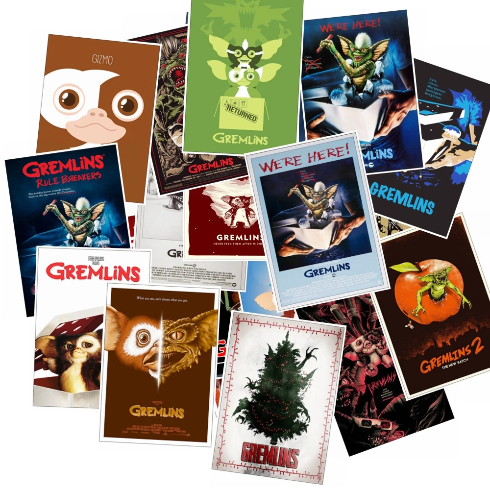 25 шт./лот, игровые наклейки Gremlins для автомобиля, ноутбука, ПВХ, велосипедного рюкзака, домашняя наклейка, DIY, водонепроницаемые ПВХ наклейки для игрушек