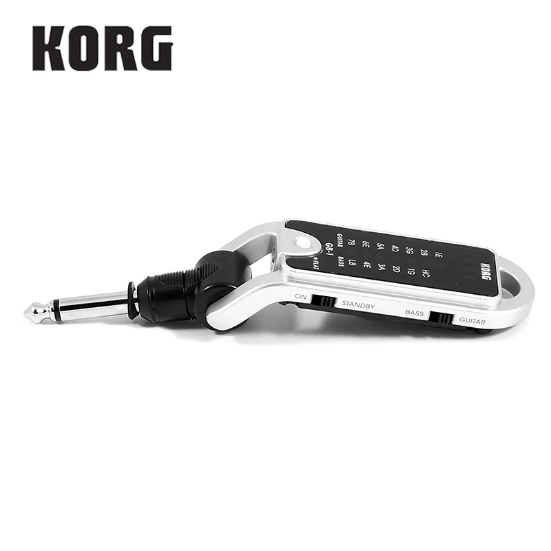 KORG Pitchjack GB-1 GB1BK складной брелок/Карманный тюнер для бас-гитары тюнер Универсальный тюнер