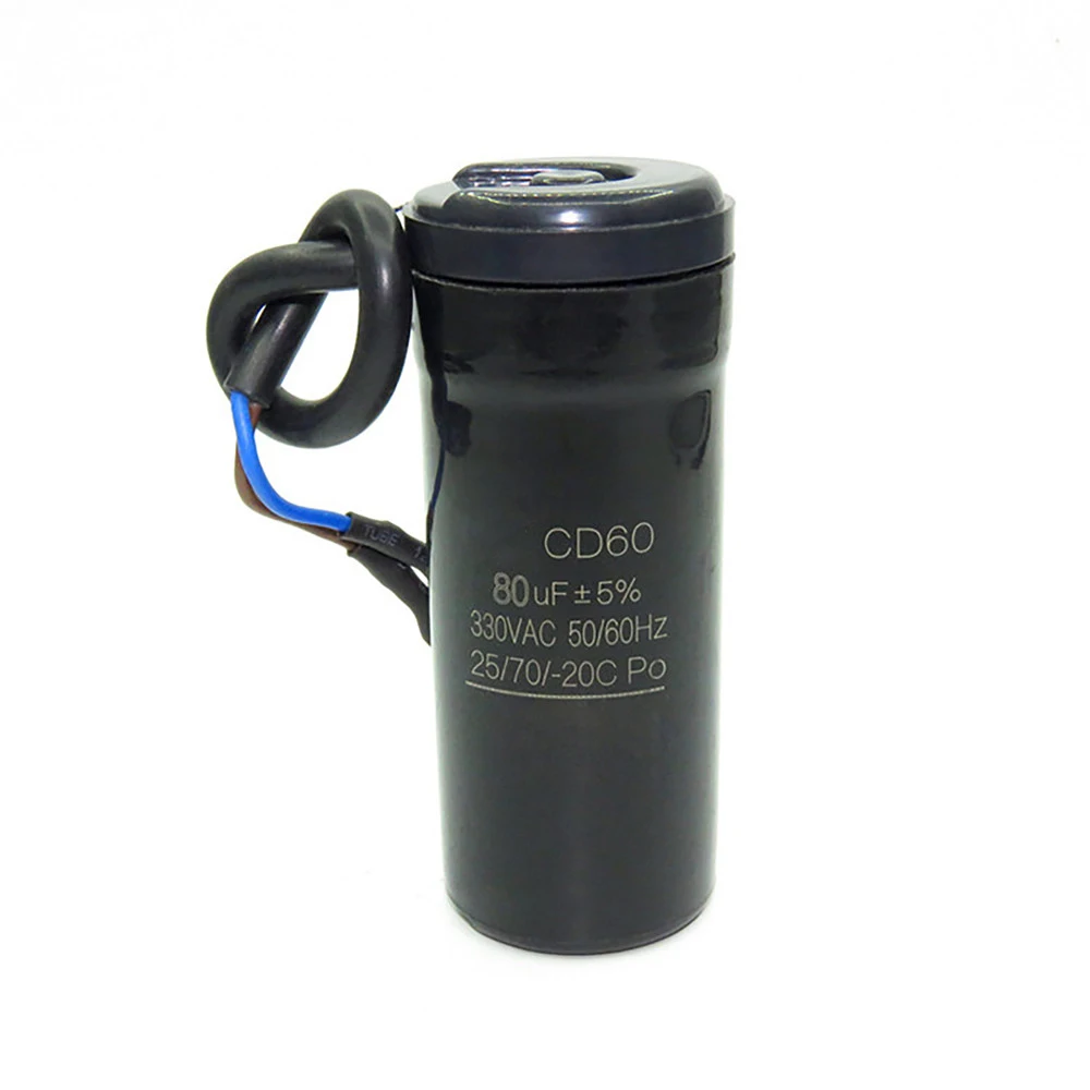 80UF 330V AC CD60 моторный запускаемый конденсатор с алюминиевой крышкой, 47(Европа) мкФ 64 мкФ 75 мкФ 80 мкФ 88-108 мкФ-регулируемым приводом 50Гц 60Гц компрессор холодильника запускаемый конденсатор - Цвет: 80UF