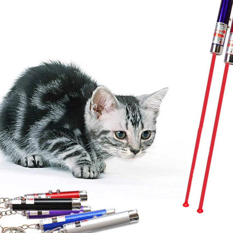 Лазерный свет пластиковые кошки играющие палочки для взаимодействия LED Radium Spotlight