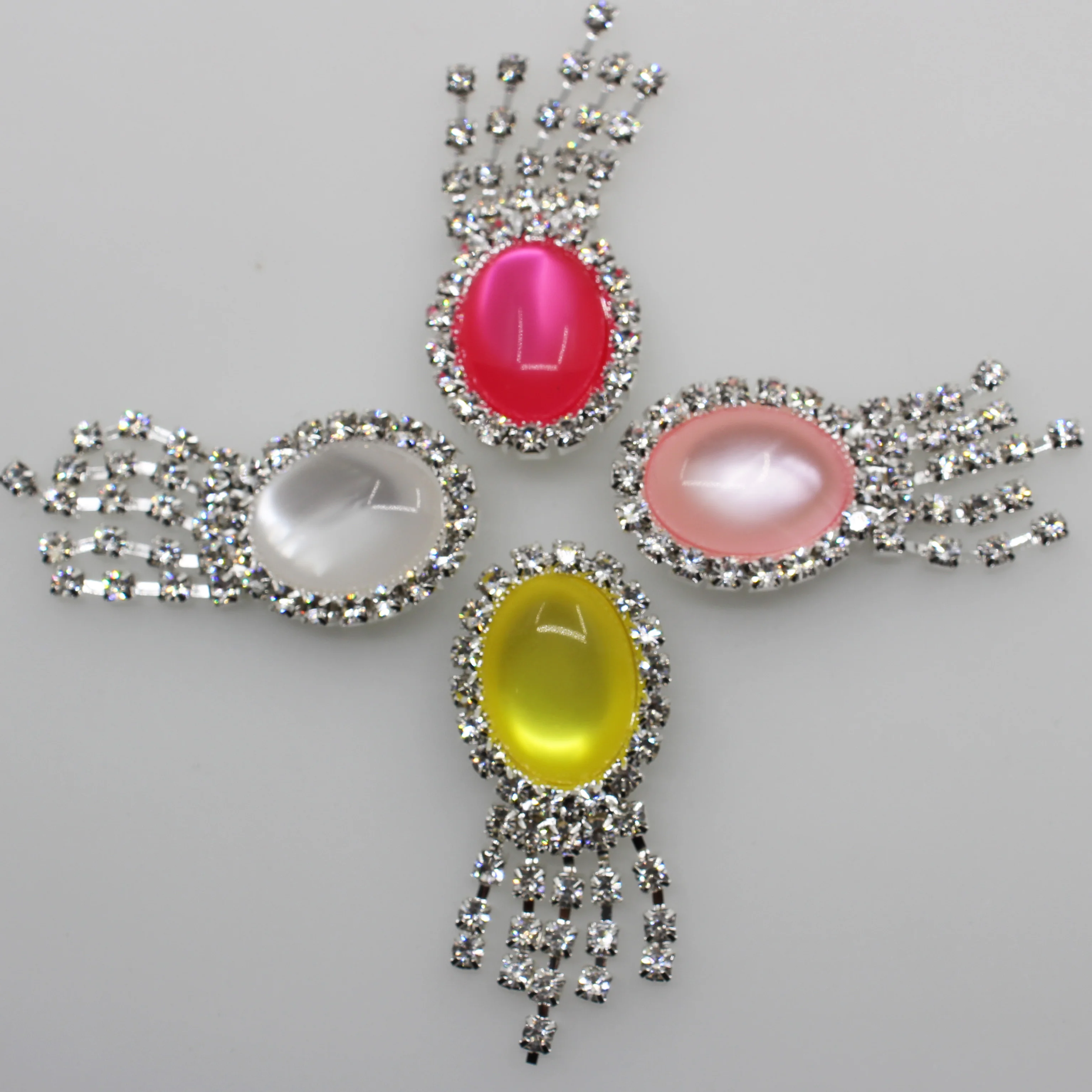 Модные серебряные пуговицы для украшения Винных Бокалов 2 шт. 20*48 мм украшение