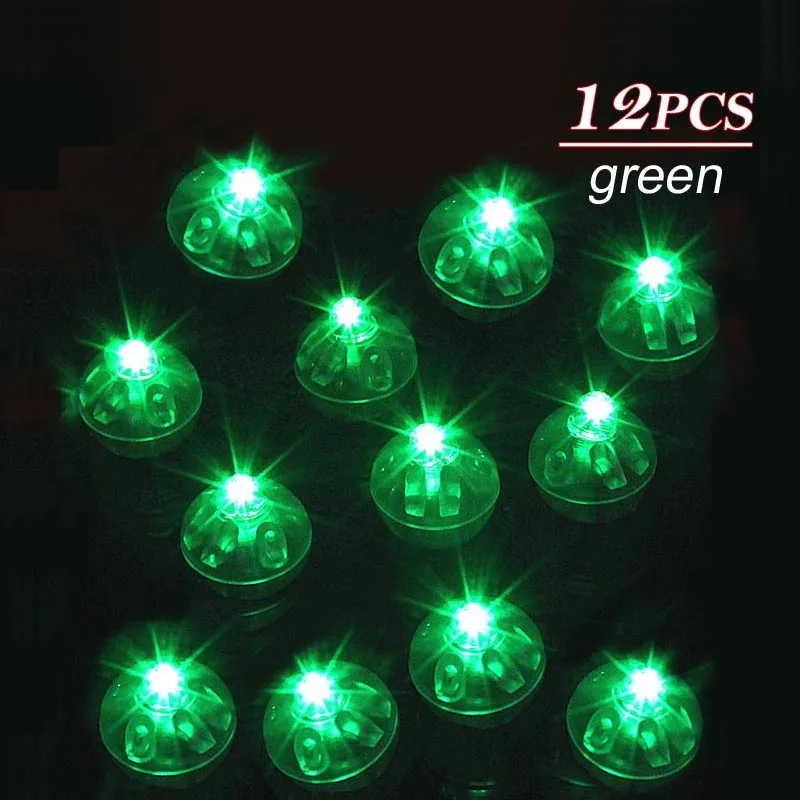 green 12 шт./лот, светодиодные шары, круглые шары, тумблер, светящиеся огни, светящиеся бар, Рождественские Свадебные декоративные лампы, фонарь, светодиодный шар - Цвет: green