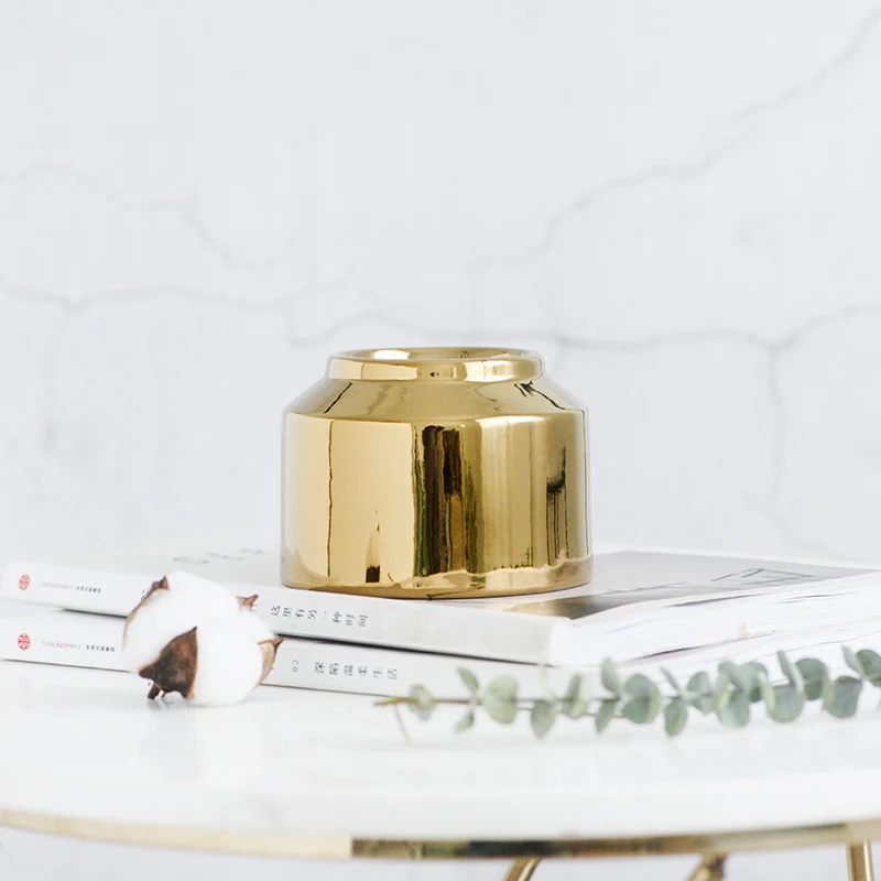 Домашние декоративные цветочные горшки кастрюли Медная Ваза вечерние ничный