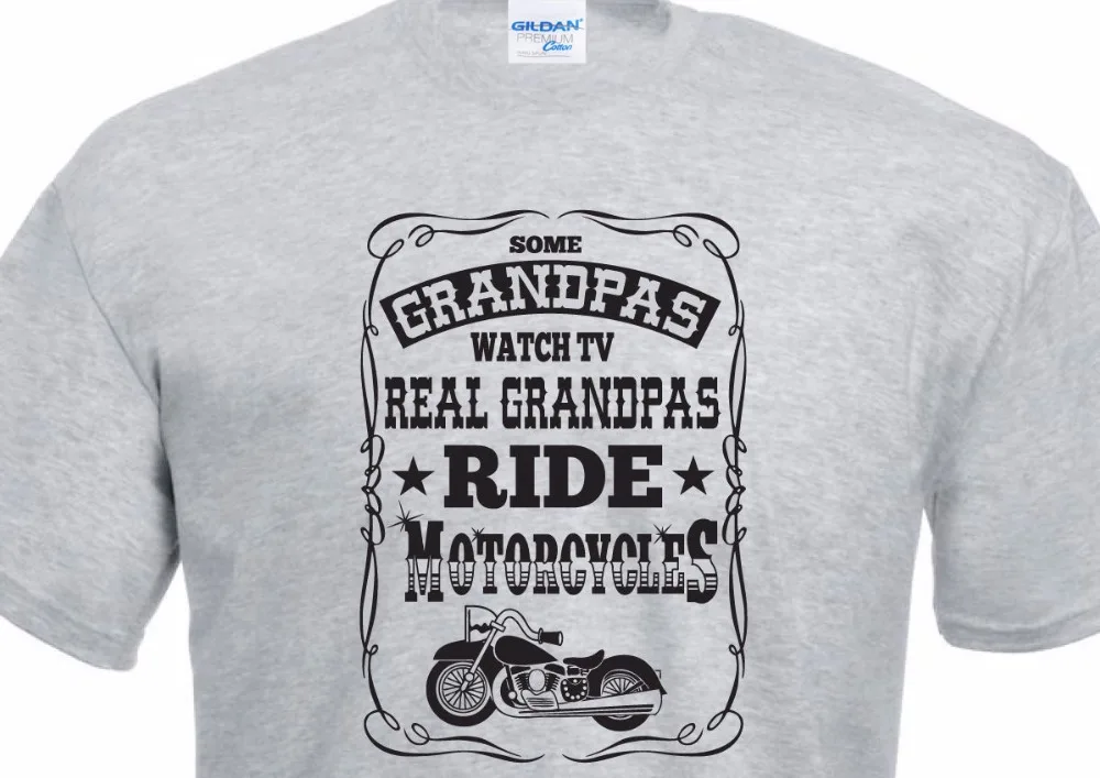 Брендовая одежда лето 2019 футболка dresscome Biker до 3Xl мотоциклетная Байкерская Grandpas Ride
