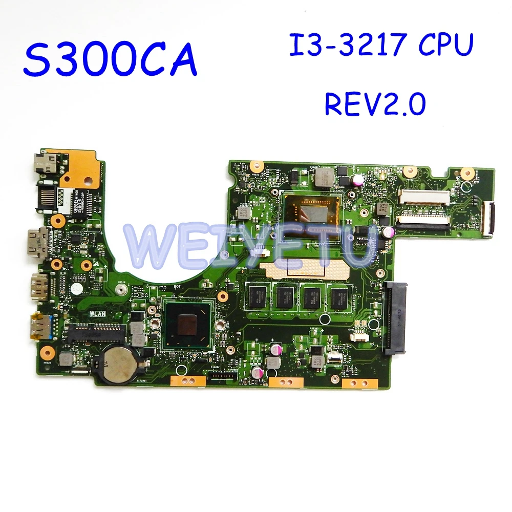 S300CA I3-3217CPU 4GB RAM Motherboard REV2.1 For ASUS S300C S300CA Laptop Mainboard Tested Working