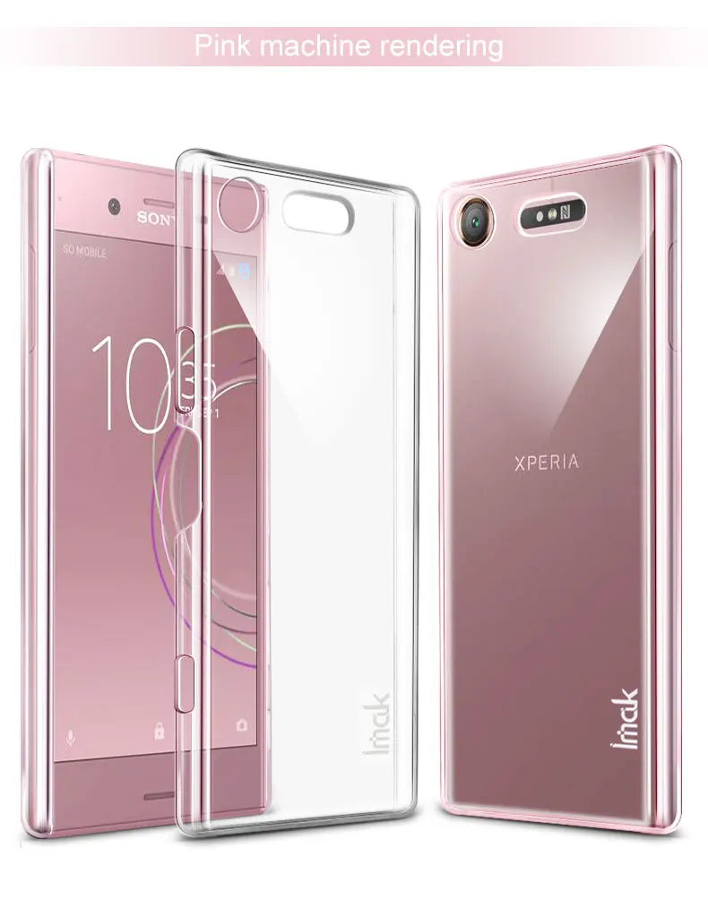 Для Sony Xperia XZ1 компактный корпус 4." Imak Жесткий Пластик Телефонные Чехлы прозрачный Защитная крышка кристалл телефон оболочки