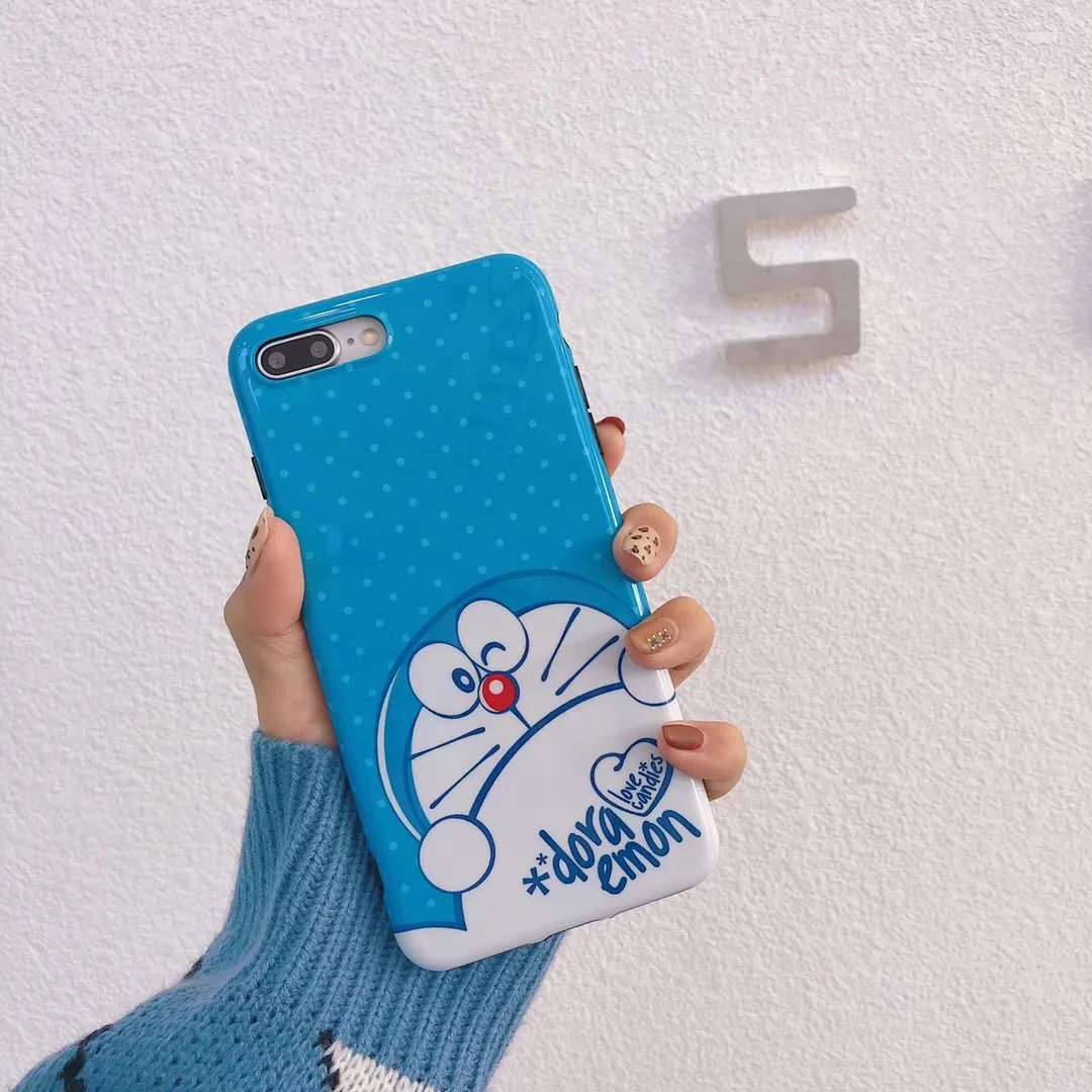 Fashion Cute Cartoon Anime Doraemon Phone Case For iPhone Xs MAX Xr X 7 8 6 6s plus funny pattern soft silicon back cover Capa |