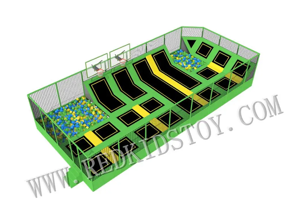 Сертификат ASTM гимнастический батут под заказ парк с пенопластом и зоной