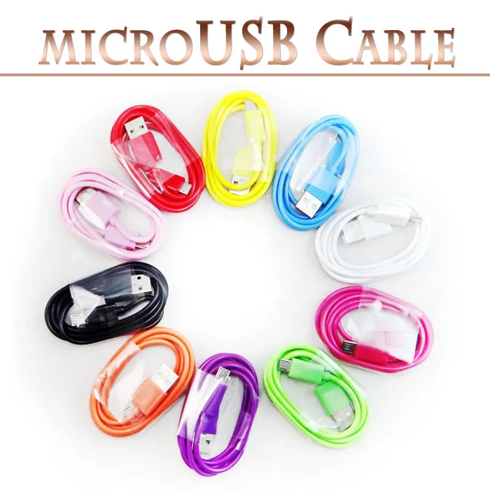 Конфеты красочный микро-кабель USB мобильного телефона кабель зарядное