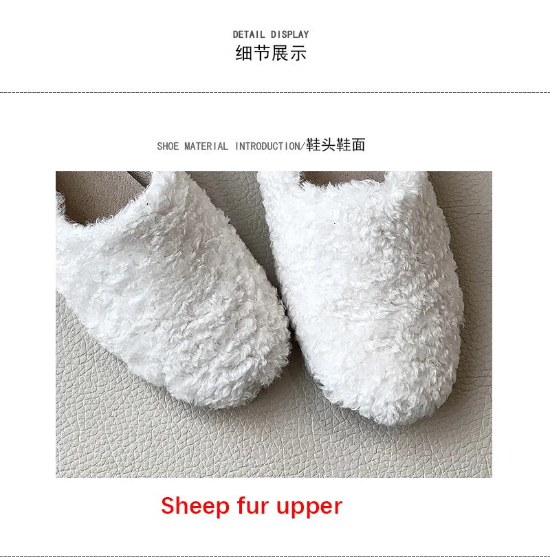 winter women real sheep fur loafers curly furry soft casual flat snow vacation non-slip cute young ladies luxury fashion shoes