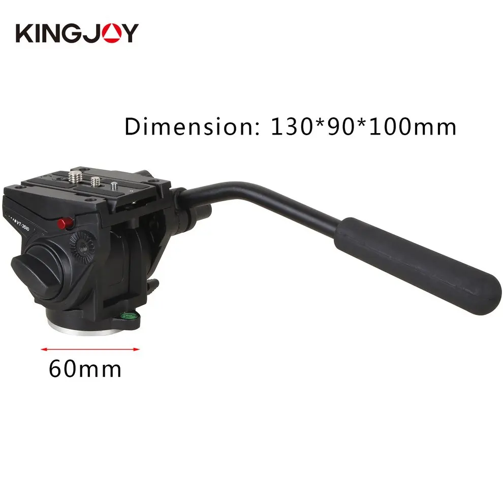 Kingjoy VT-3510 штатив головка из алюминиевого сплава жидкости демпфирующая головка для DSLR камеры с UNC 1/" 3/8" резьбовой штатив аксессуары