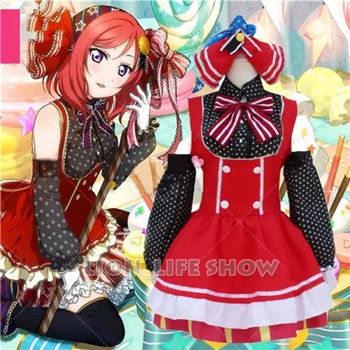 Maki Японское аниме Love Live Tojo/Umi/Eli/Hanayo/Nico/Rin, платье принцессы Лолиты, костюм для косплея, один размер - Цвет: Maki