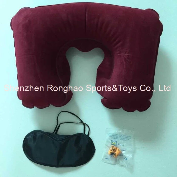 Надувная мягкая уличная Автомобильная подушка для шеи компактная надувная из