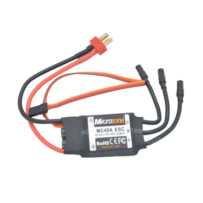 Microzone MC 2-4S 40A бесщеточный ESC с 5 V/2A BEC для радиоуправляемой модели самолета игрушки