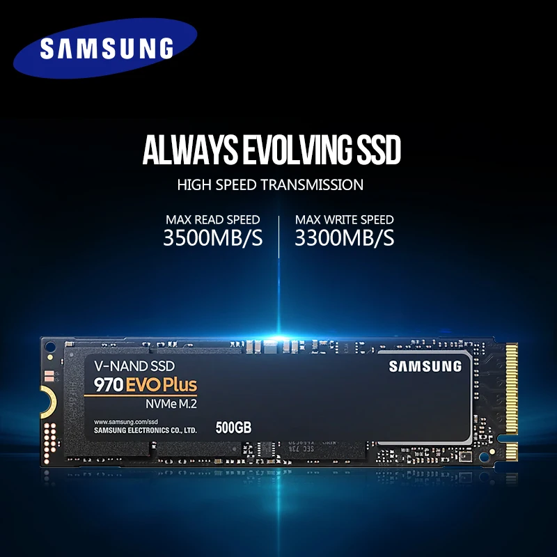 Samsung 970 EVO Plus SSD 250GB NVMe M.2 2280 SSD 500 ГБ 1 ТБ M.2 Внутренний твердотельный накопитель TLC SSD PCIe 3,0x4 NVMe 1,3 ноутбук