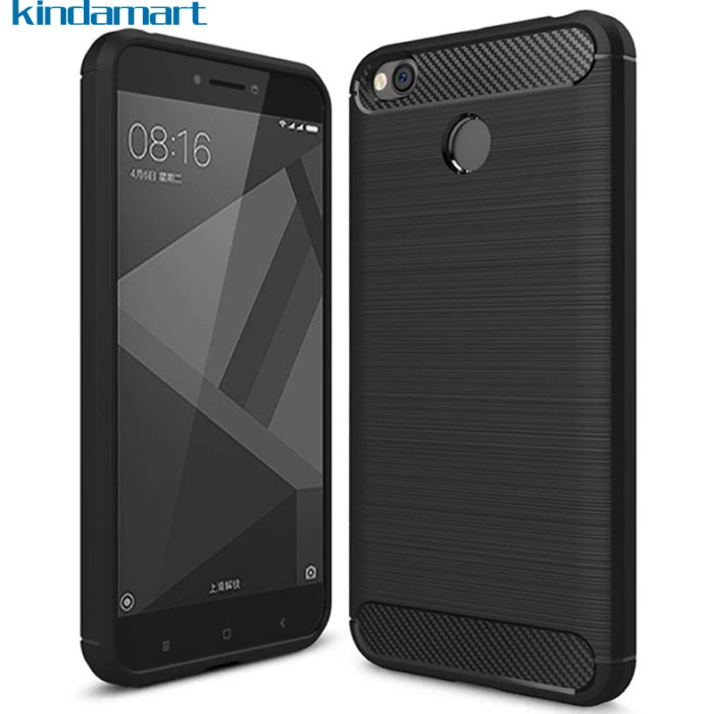 360 полный защитный чехол для Xiaomi Redmi 4X роскошный мягкий из углеродного волокна и
