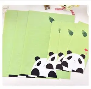 Коллекция с мультяшными животными блокнот конвертом 6 листов бумага буквами + 3