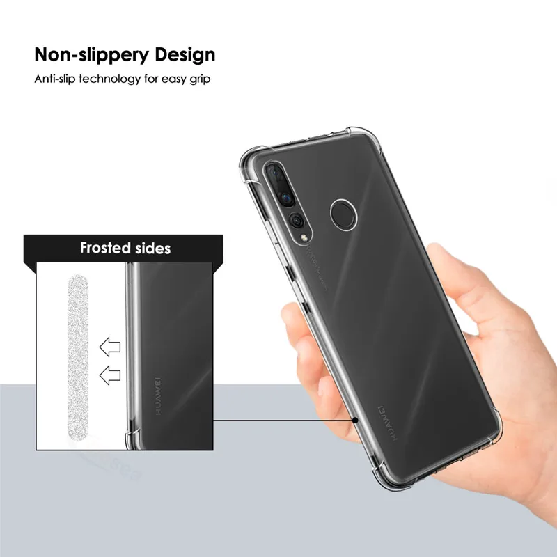 Qosea чехол для huawei Y6 Y7 2019 ультратонкий прозрачный тонкий силиконовый мягкий бант