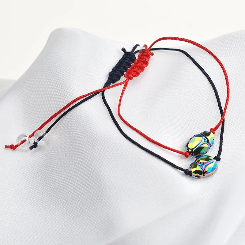 Мужской/женский/детский браслет с кристаллами Baffin красная плетеная цепочка