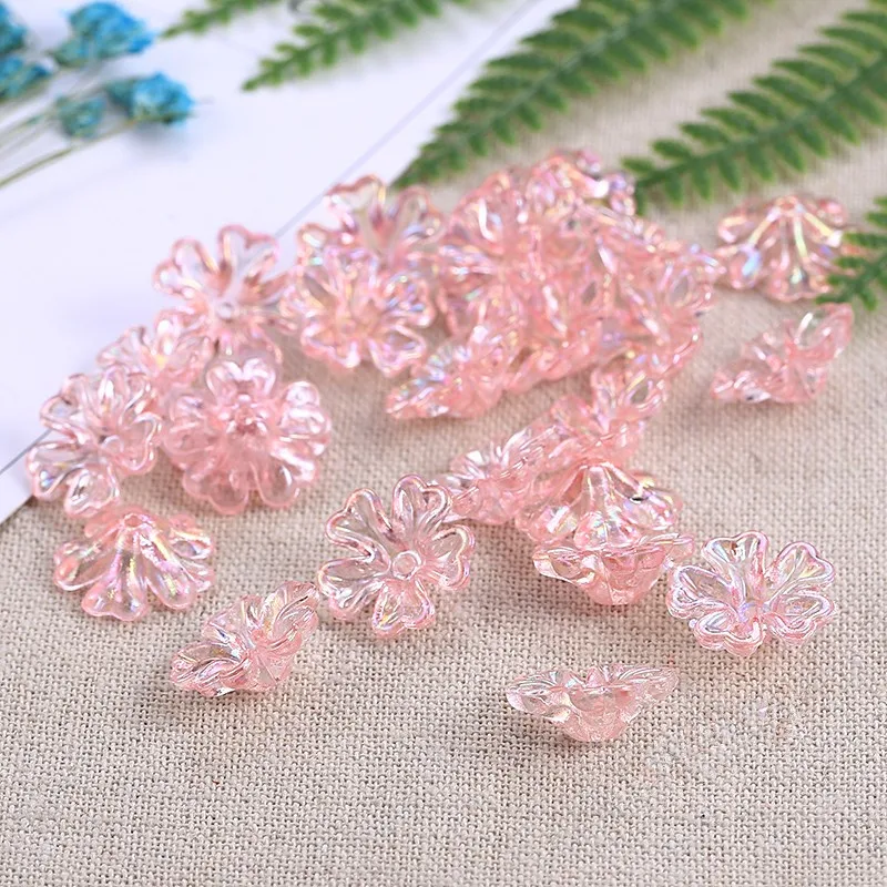 20 шт. прозрачные акриловые цветочные лепестки цветок Матовые разделители бусины