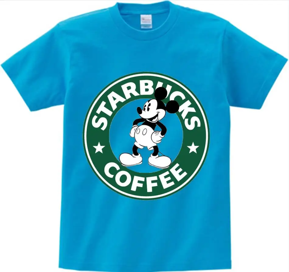 blue childreT-shirt Детская футболка с героями мультфильмов детская с коротким рукавом Футболка с принтом Микки Мауса летняя футболка с Микки Маусом для мальчиков и девочек милая детская футболка, camiseta - Цвет: blue childreT-shirt